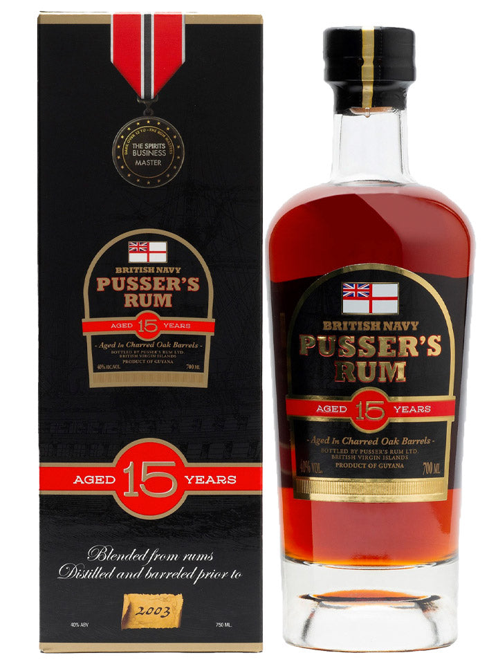 Pusser's 15 Year Old British Royal Navy Rum 700mL