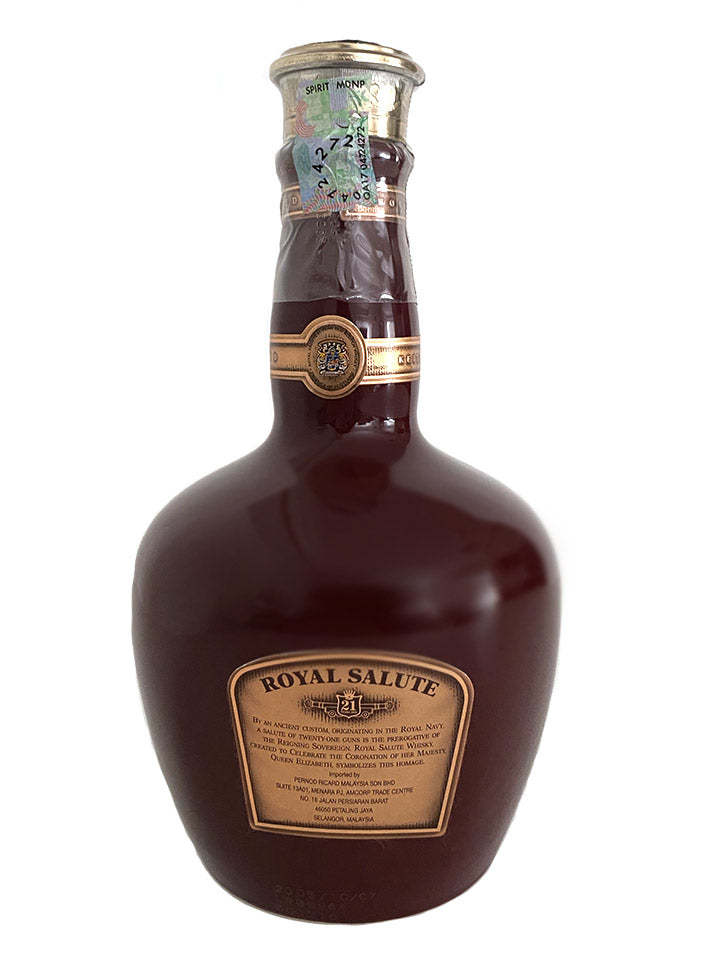 Chivas Regal Royal Salute 21 Year Old Wade Ceramic Red Scotch