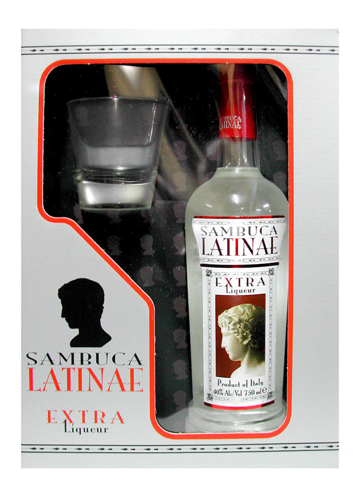 Sambuca Latinae Extra Liqueur + 1 Glass Pack 750mL