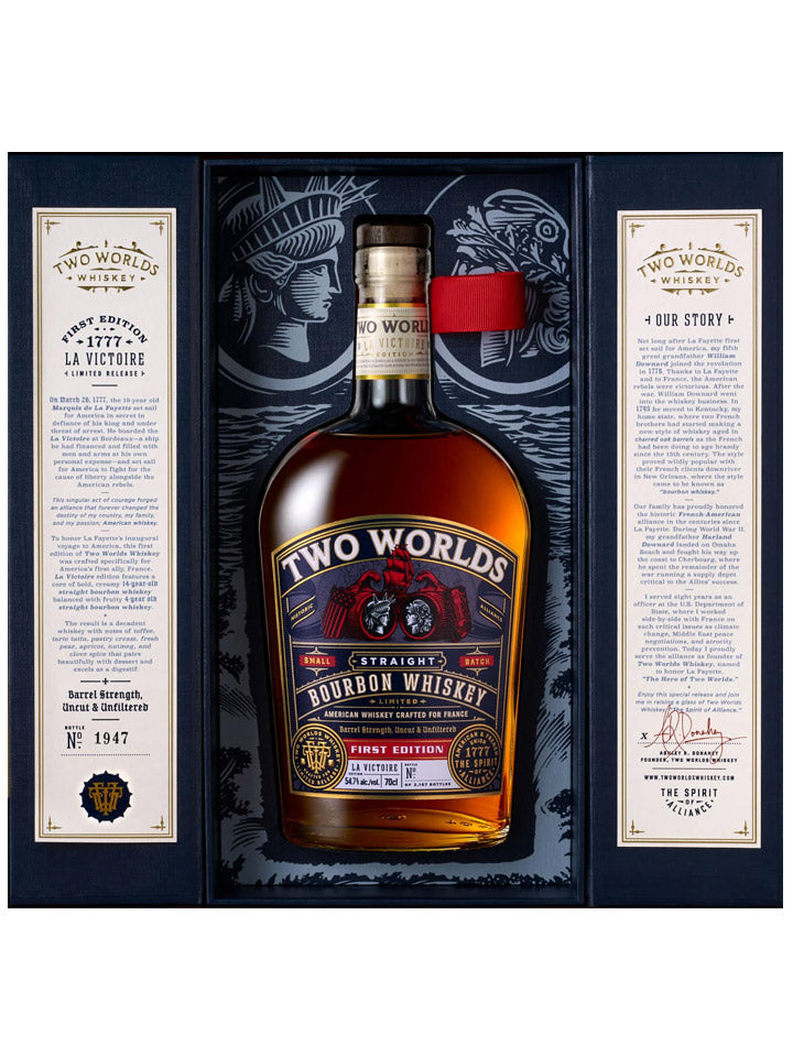 Two Worlds La Victoire First Edition Batch 01 Barrel Strength Straight Bourbon Whiskey 700mL